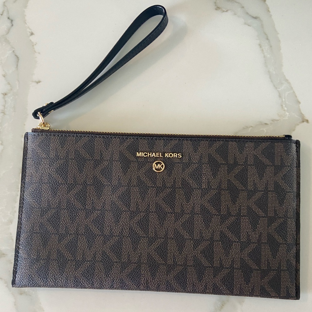 Michael Kors Brown Wallet with Signature Monogram
